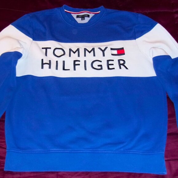 Fantastic Vintage Tommy Hilfiger Crewneck Logo Sweatshirt - Size L - Picture 1 of 2